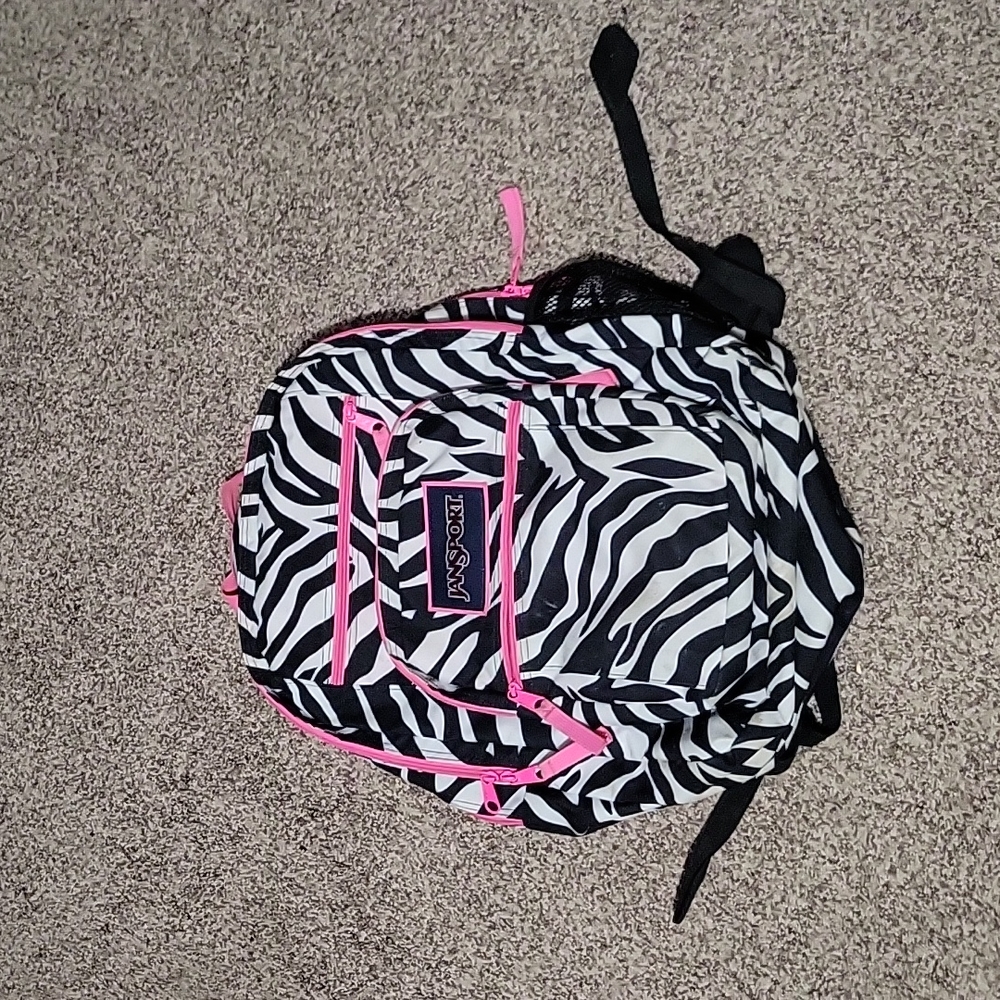 Janspott Zebra print backpack